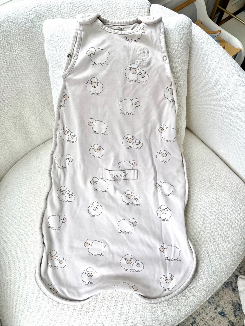 Woolino Merino Wool & Organic Cotton Baby Sleep Sack 2-24 Months, Sheep